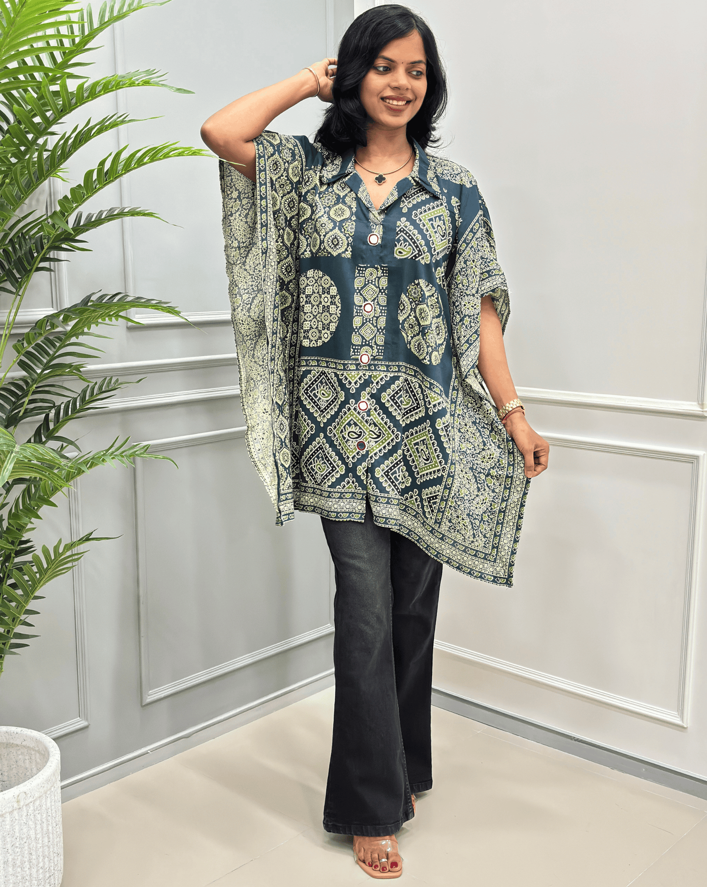 Fida Ajrakh Short Kaftan