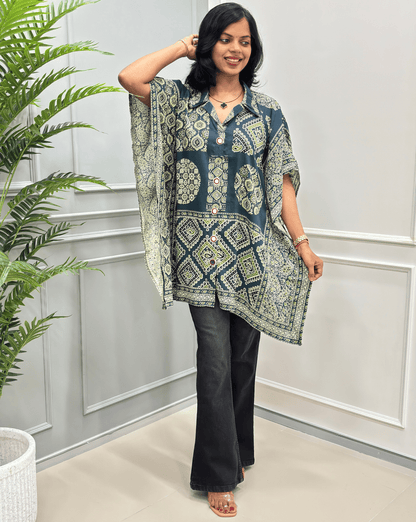Fida Ajrakh Short Kaftan