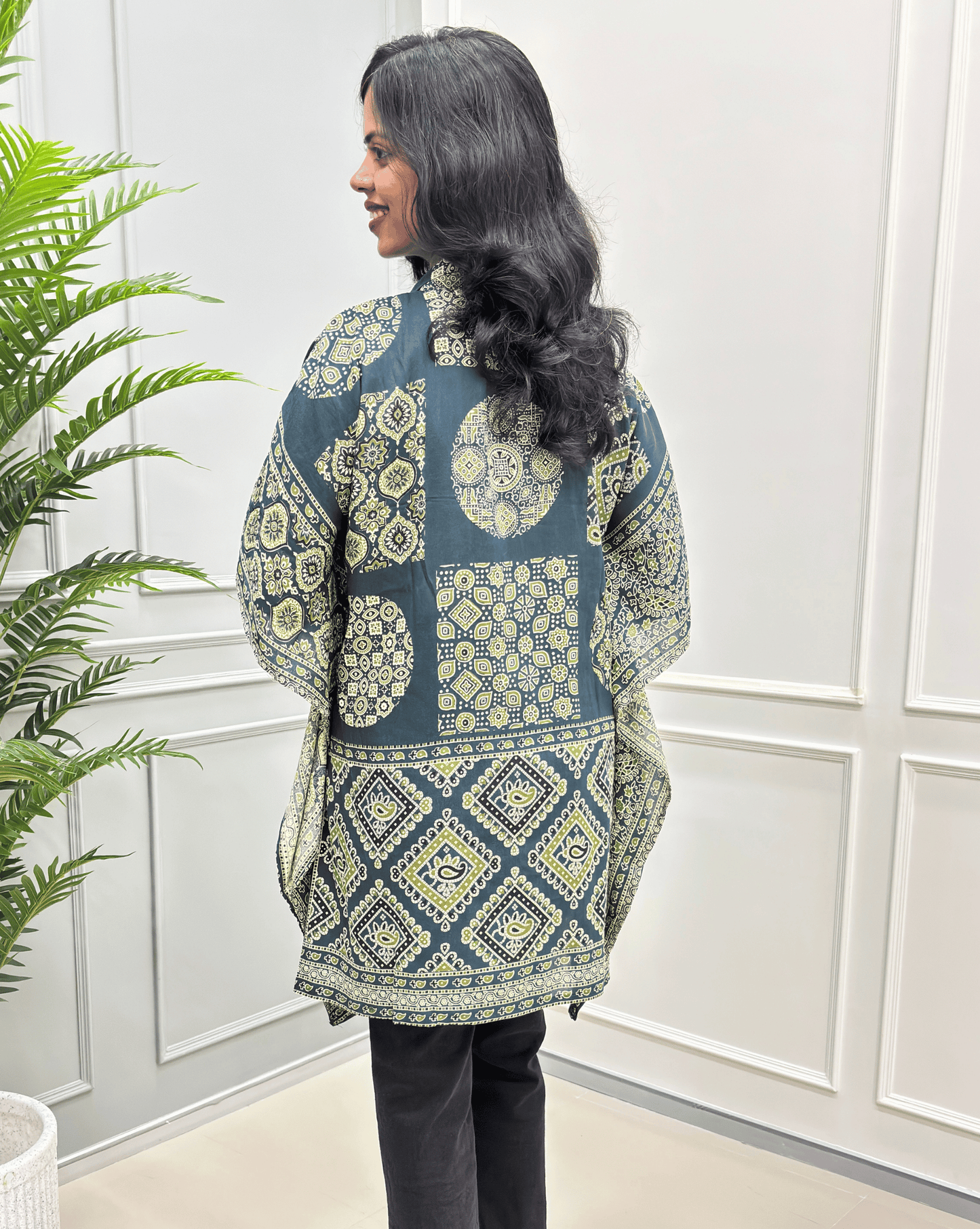 Fida Ajrakh Short Kaftan