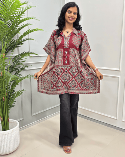 Fida Ajrakh Short Kaftan