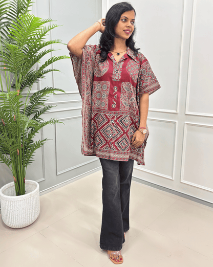 Fida Ajrakh Short Kaftan