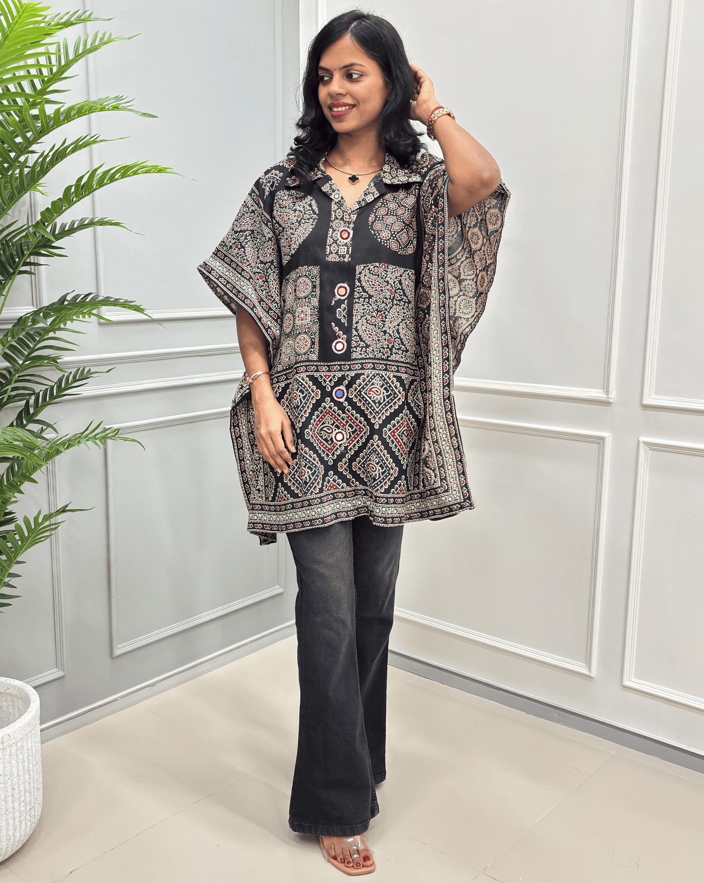 Fida Ajrakh Short Kaftan