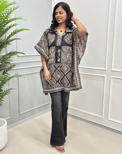Fida Ajrakh Short Kaftan