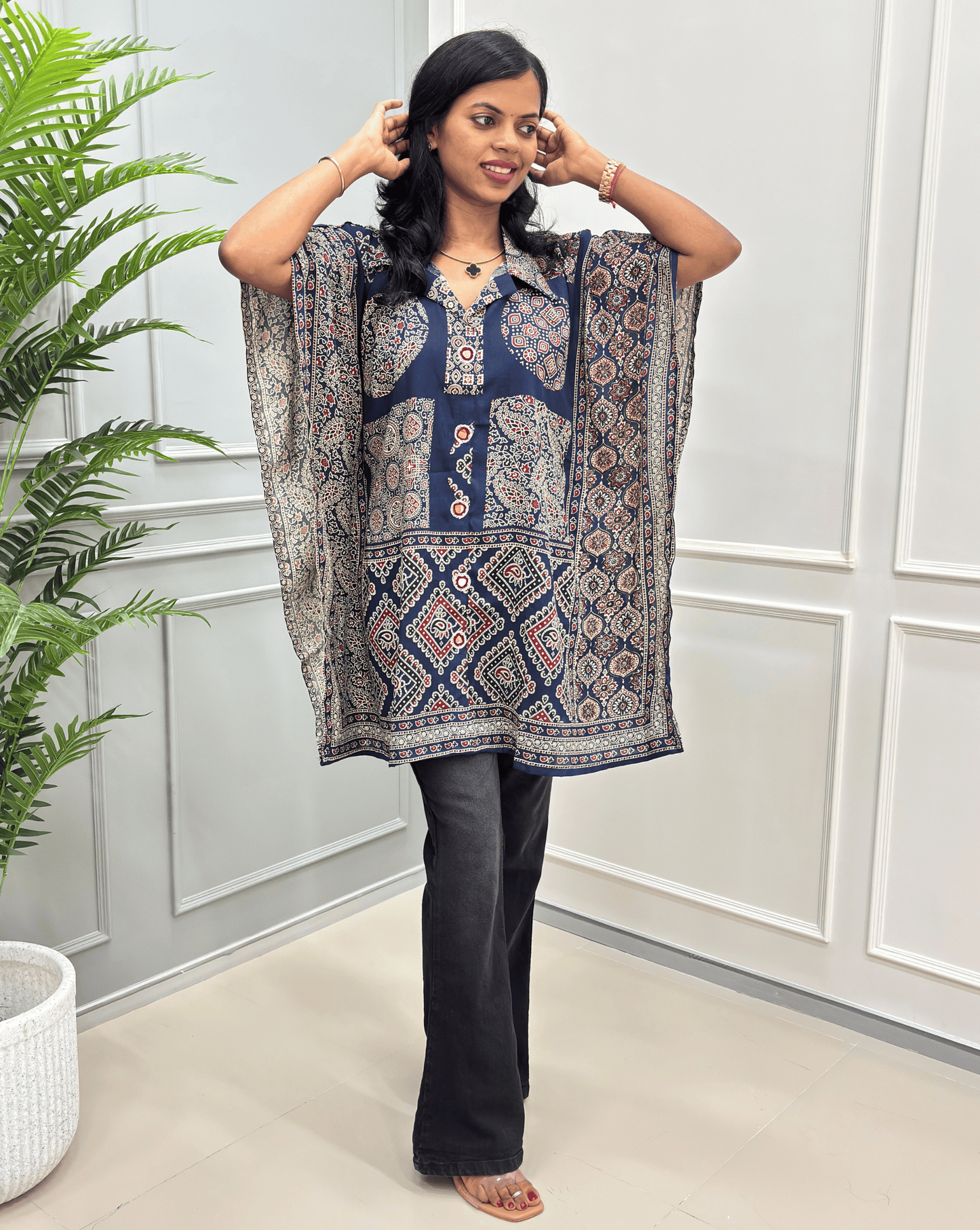 Fida Ajrakh Short Kaftan