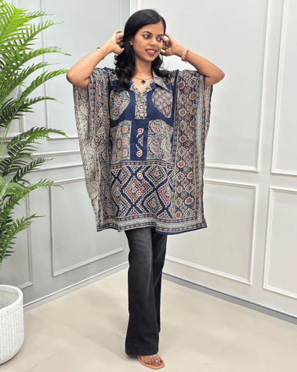 Fida Ajrakh Short Kaftan
