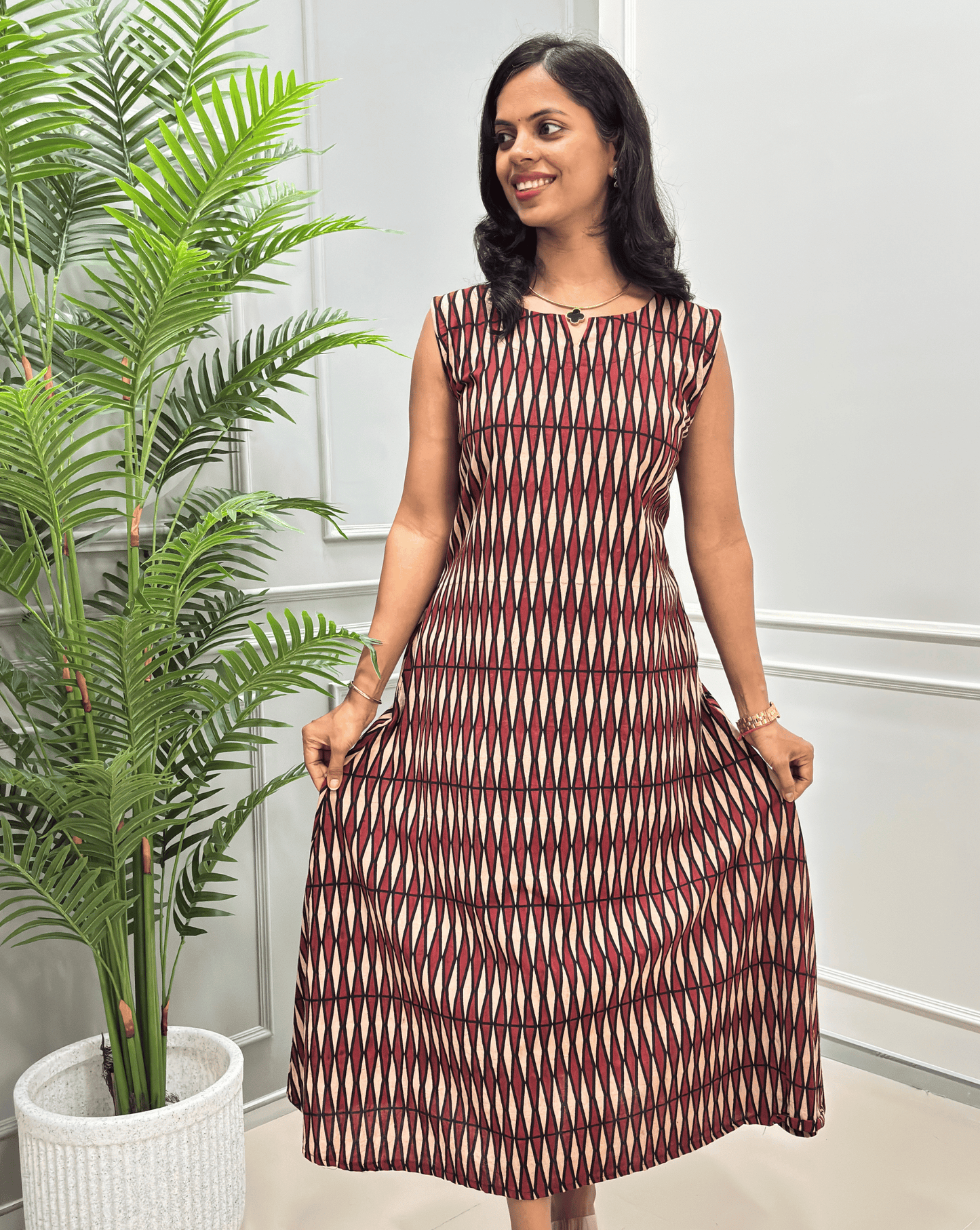 Isha Handblock Ajrakh One-piece