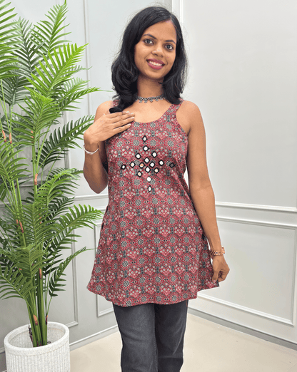 Heer Strip Short Kurti