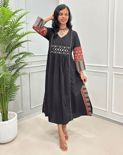 Jasmine Handblock Long Kurti