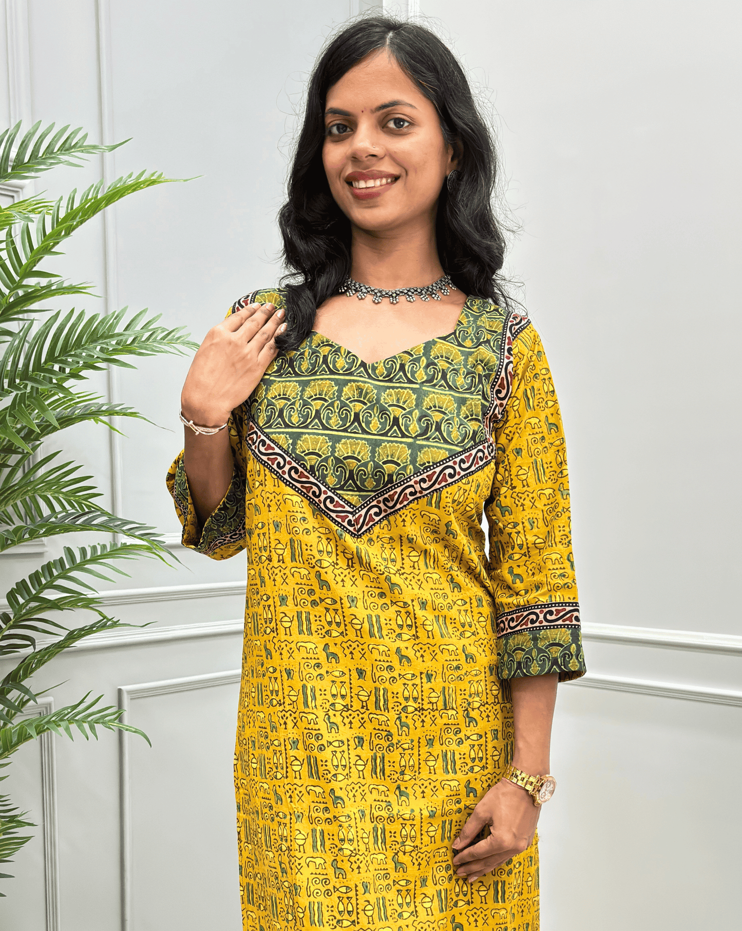 Kanika Ajrakh Handblock Long Kurti