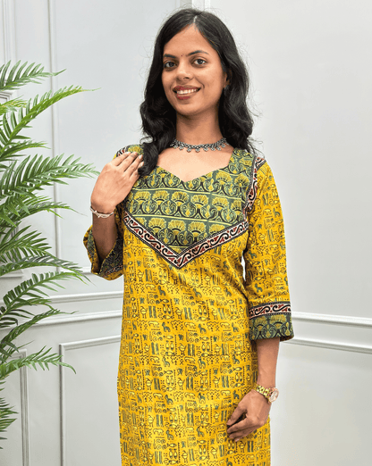 Kanika Ajrakh Handblock Long Kurti