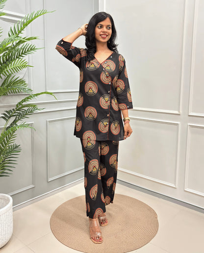 Geet Ajrakh Cotton Co-ord Set