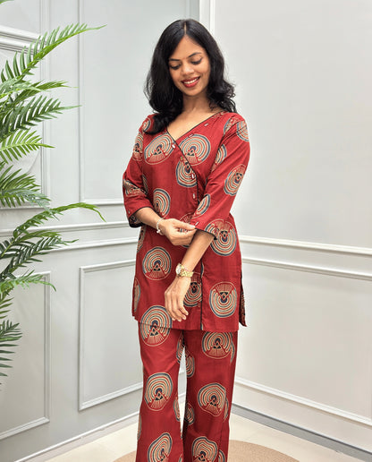 Geet Ajrakh Cotton Co-ord Set