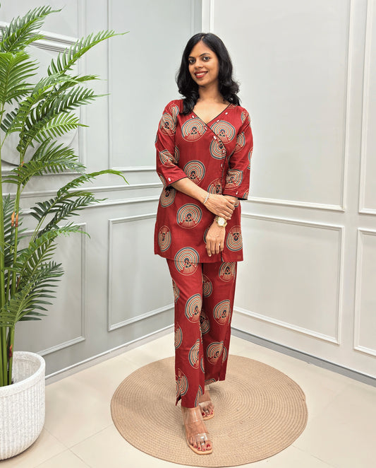 Geet Ajrakh Cotton Co-ord Set