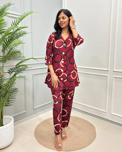 Shreya Ajrakh Co-ord Set