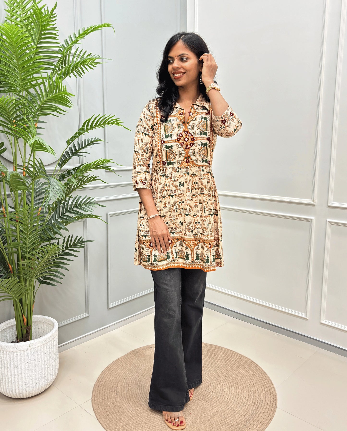 Alisha Warli Cotton Short Kurti