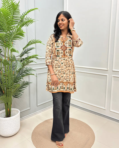 Alisha Warli Cotton Short Kurti