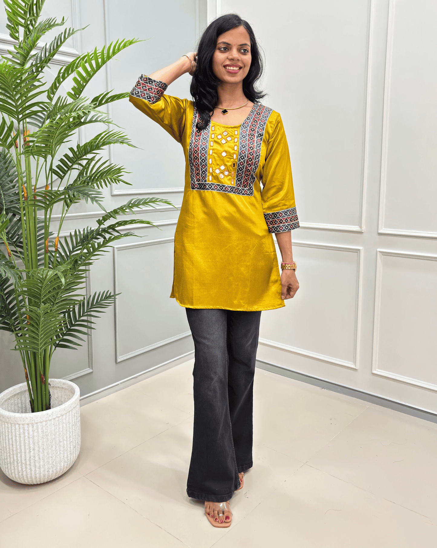 Aria Mashru Silk Short Kurti