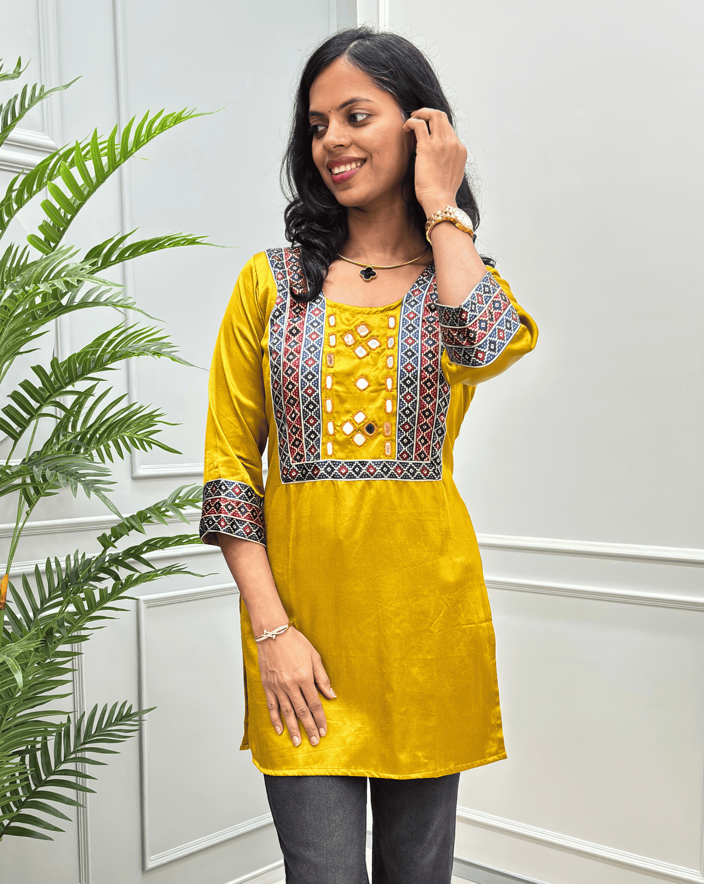 Aria Mashru Silk Short Kurti