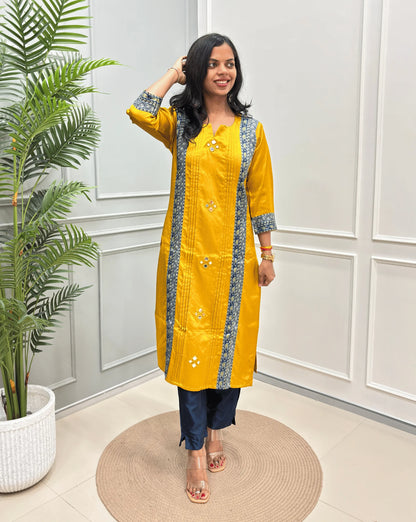Mishti Mashru Silk Kurti Set