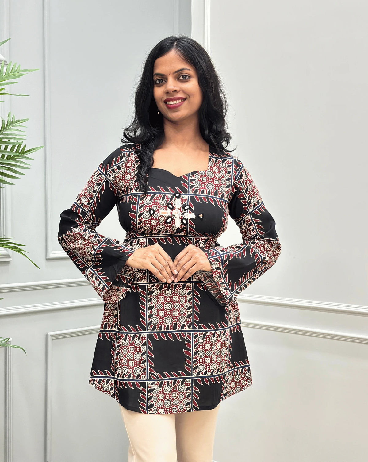 Manu Ajrakh Short Kurti