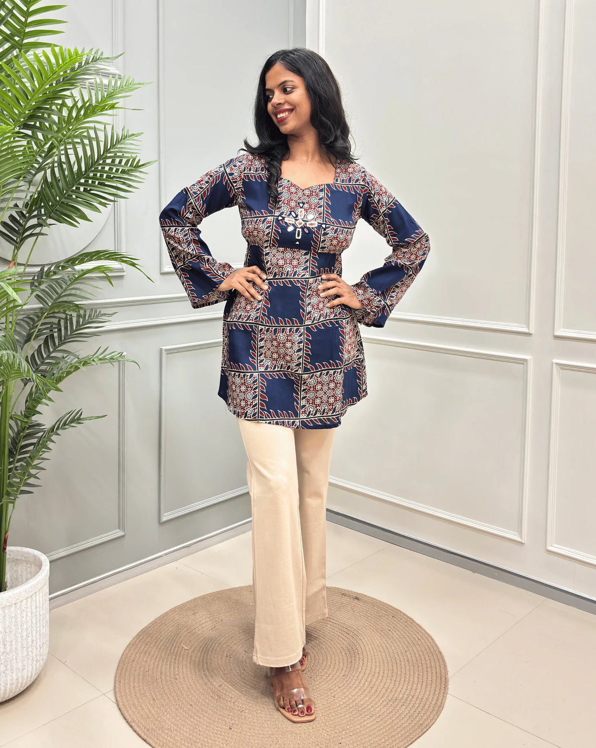 Manu Ajrakh Short Kurti