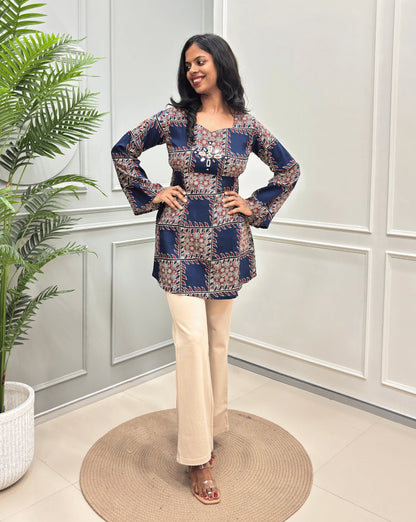 Manu Ajrakh Short Kurti