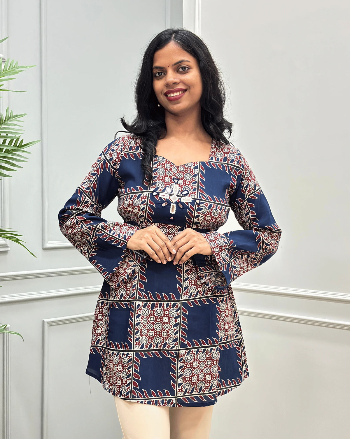 Manu Ajrakh Short Kurti