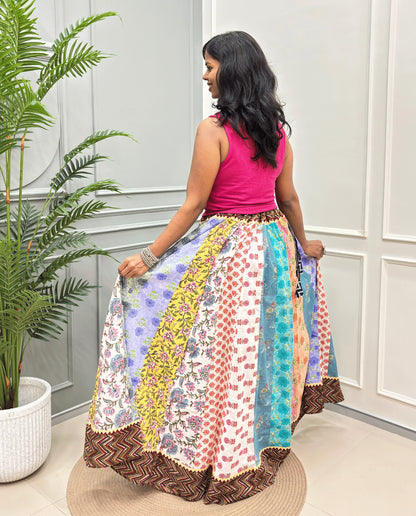 Seher Ajrakh Flared Skirt