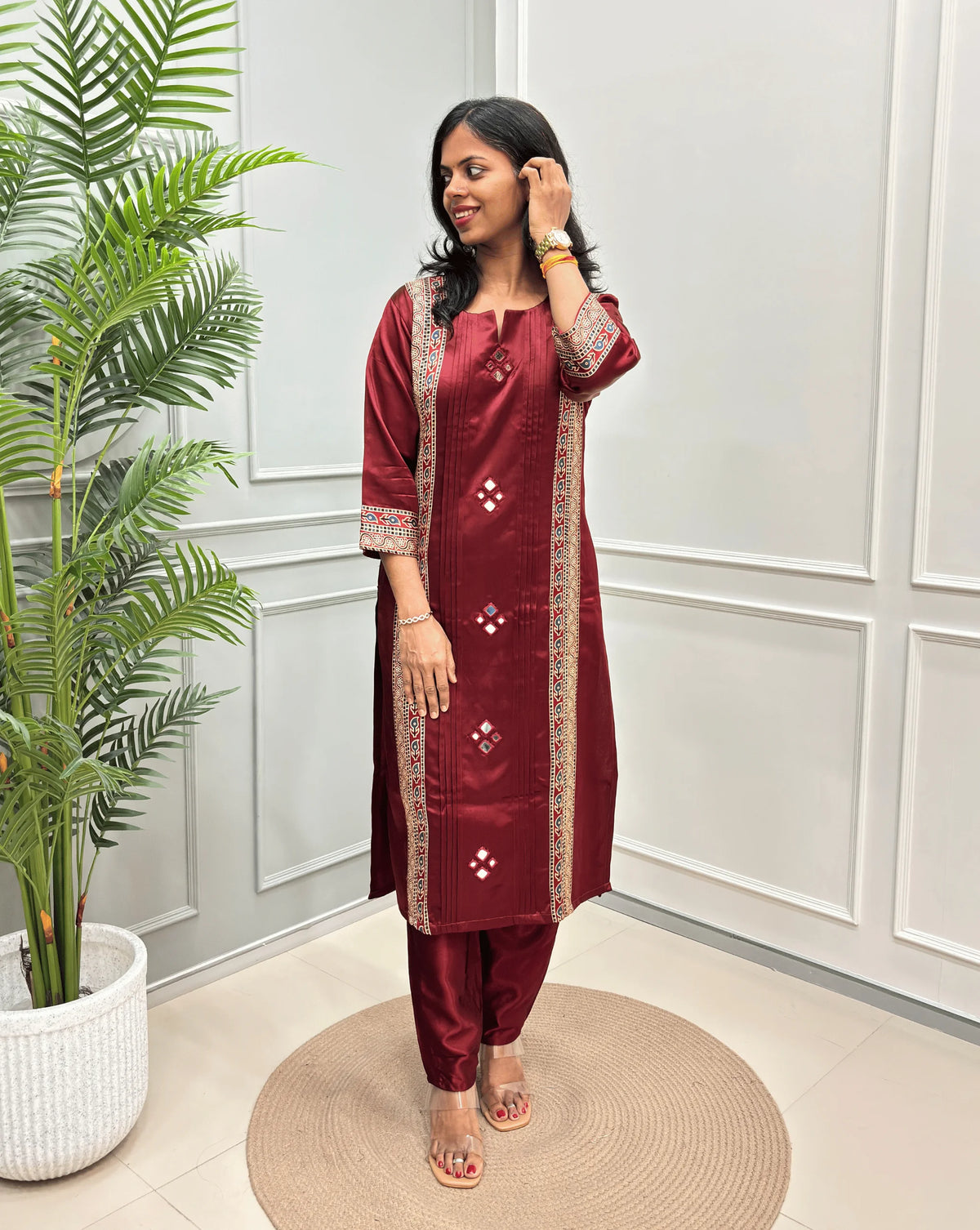 Mishti Mashru Silk Kurti Set