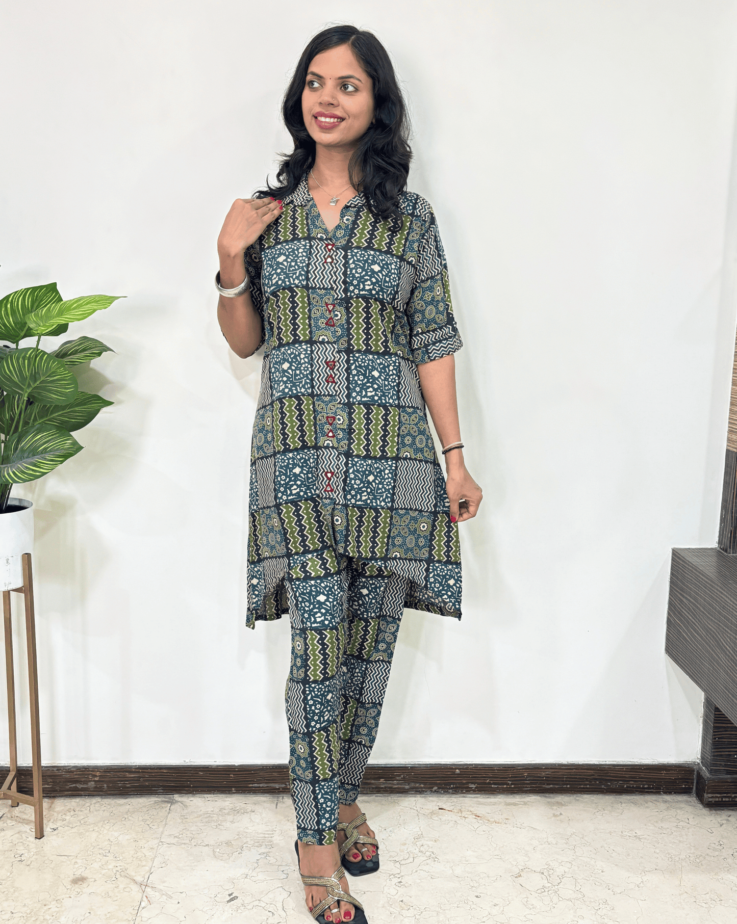 Jahnavi Ajrakh  Co-ord Set