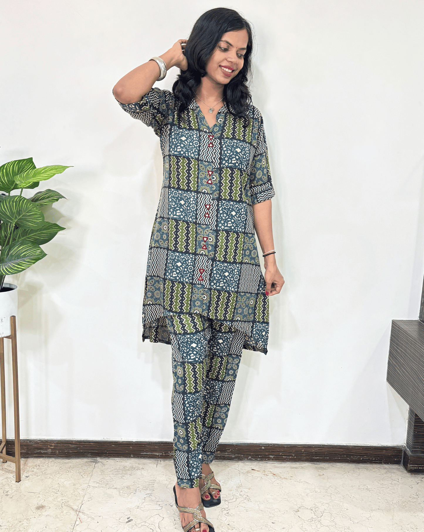 Jahnavi Ajrakh  Co-ord Set
