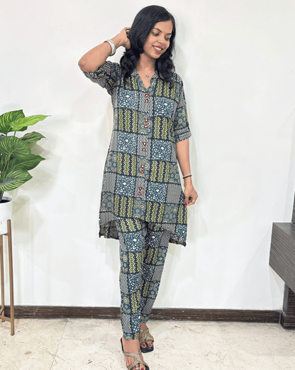Jahnavi Ajrakh  Co-ord Set