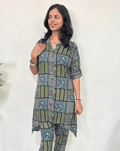 Jahnavi Ajrakh  Co-ord Set