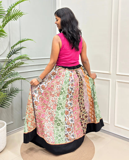 Forum Ajrakh Flared Skirt