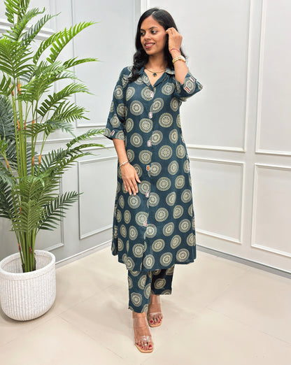 Shraddha Ajrakh Co-ord Set