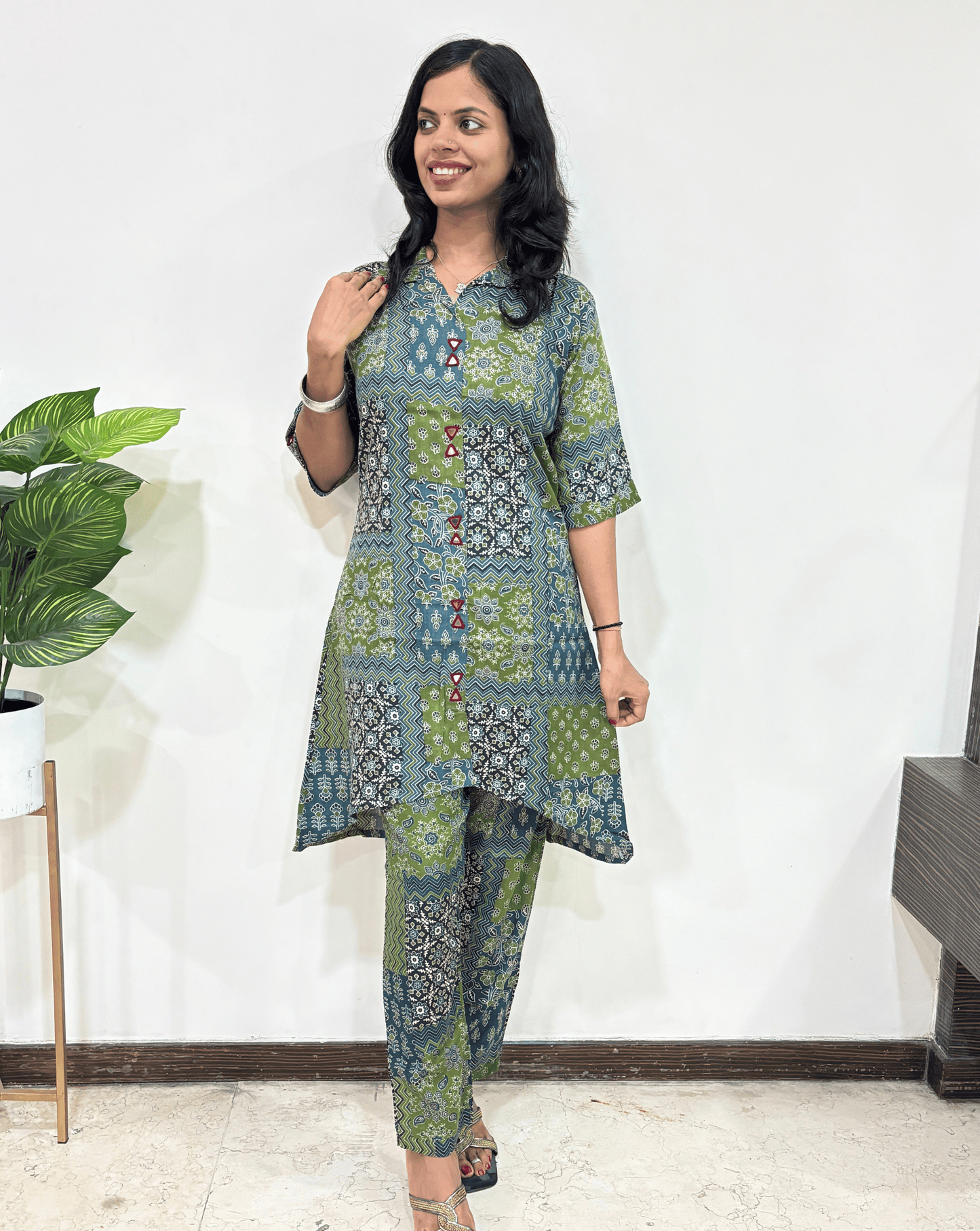 Jahnavi Ajrakh  Co-ord Set