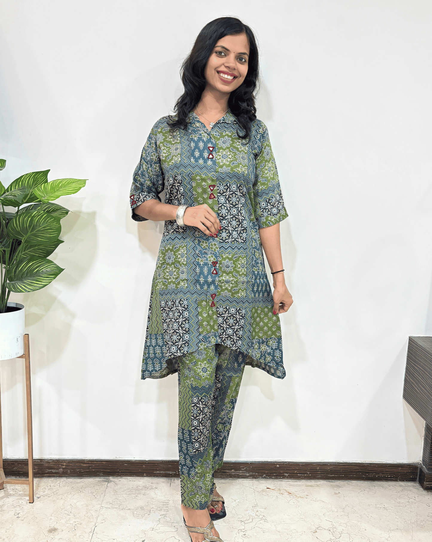 Jahnavi Ajrakh  Co-ord Set