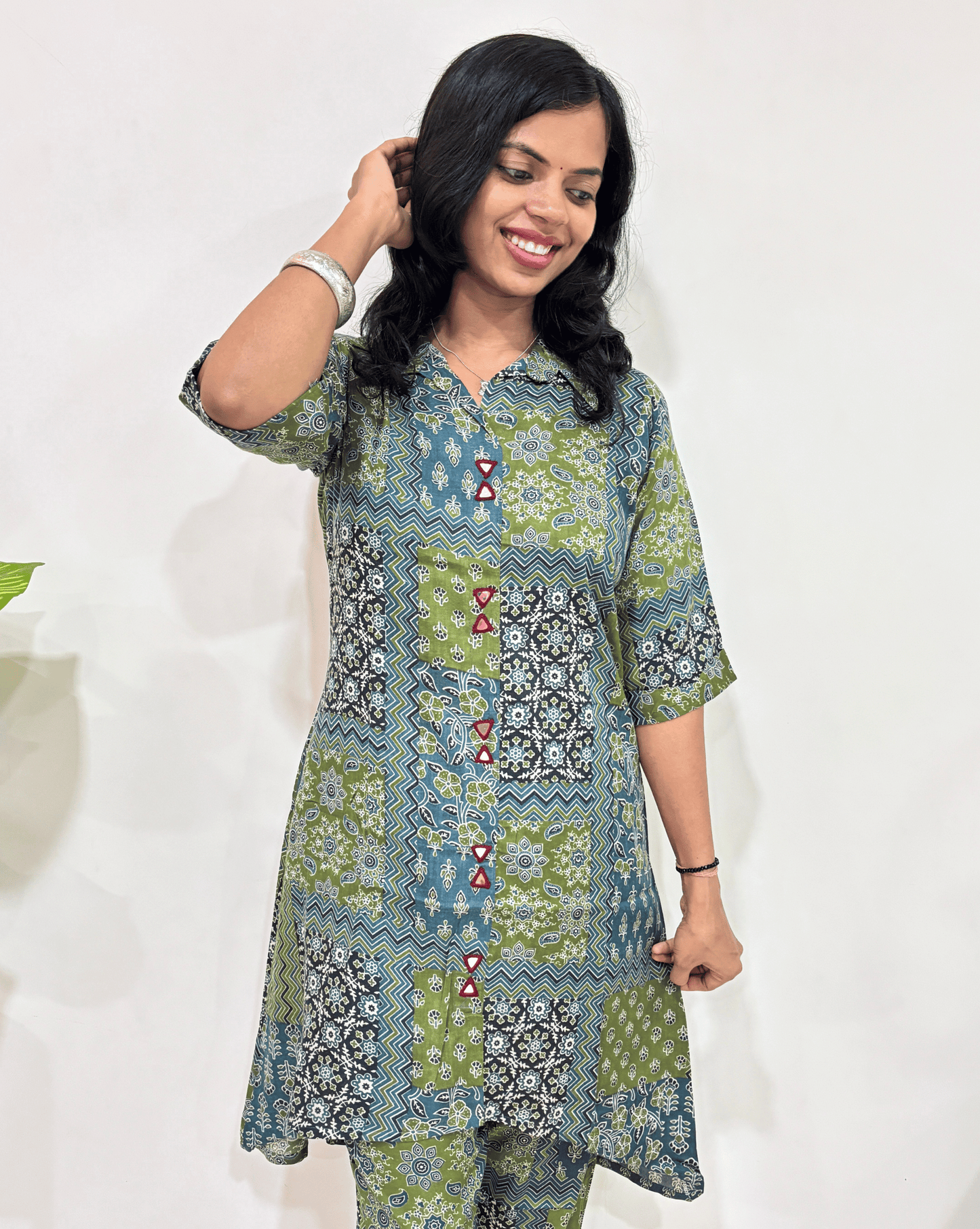 Jahnavi Ajrakh  Co-ord Set