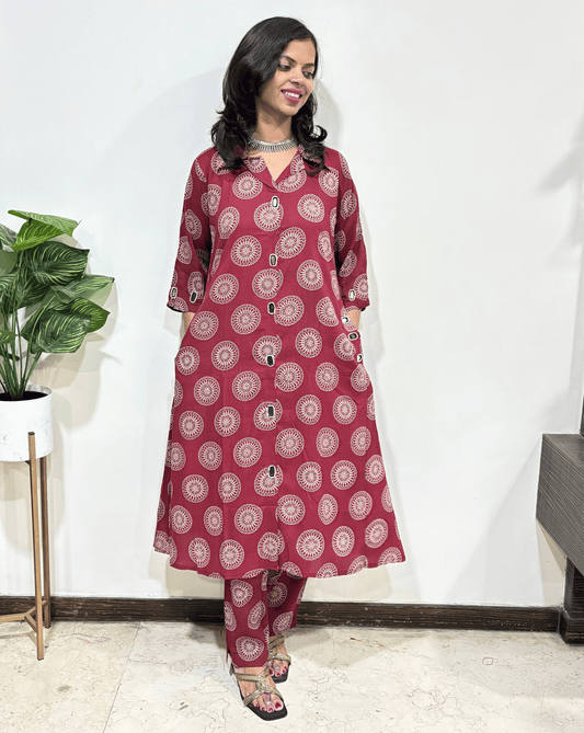 Shraddha Ajrakh Co-ord Set