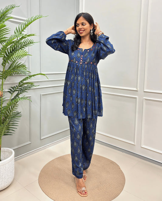 Meher Ajrakh Co-ord Set