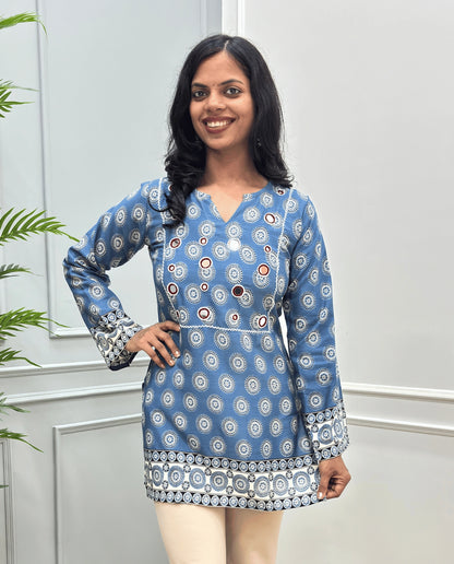Trisha Ajrakh Short Kurti