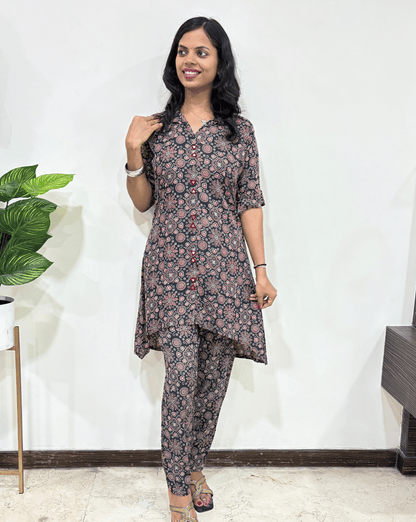 Jahnavi Ajrakh  Co-ord Set