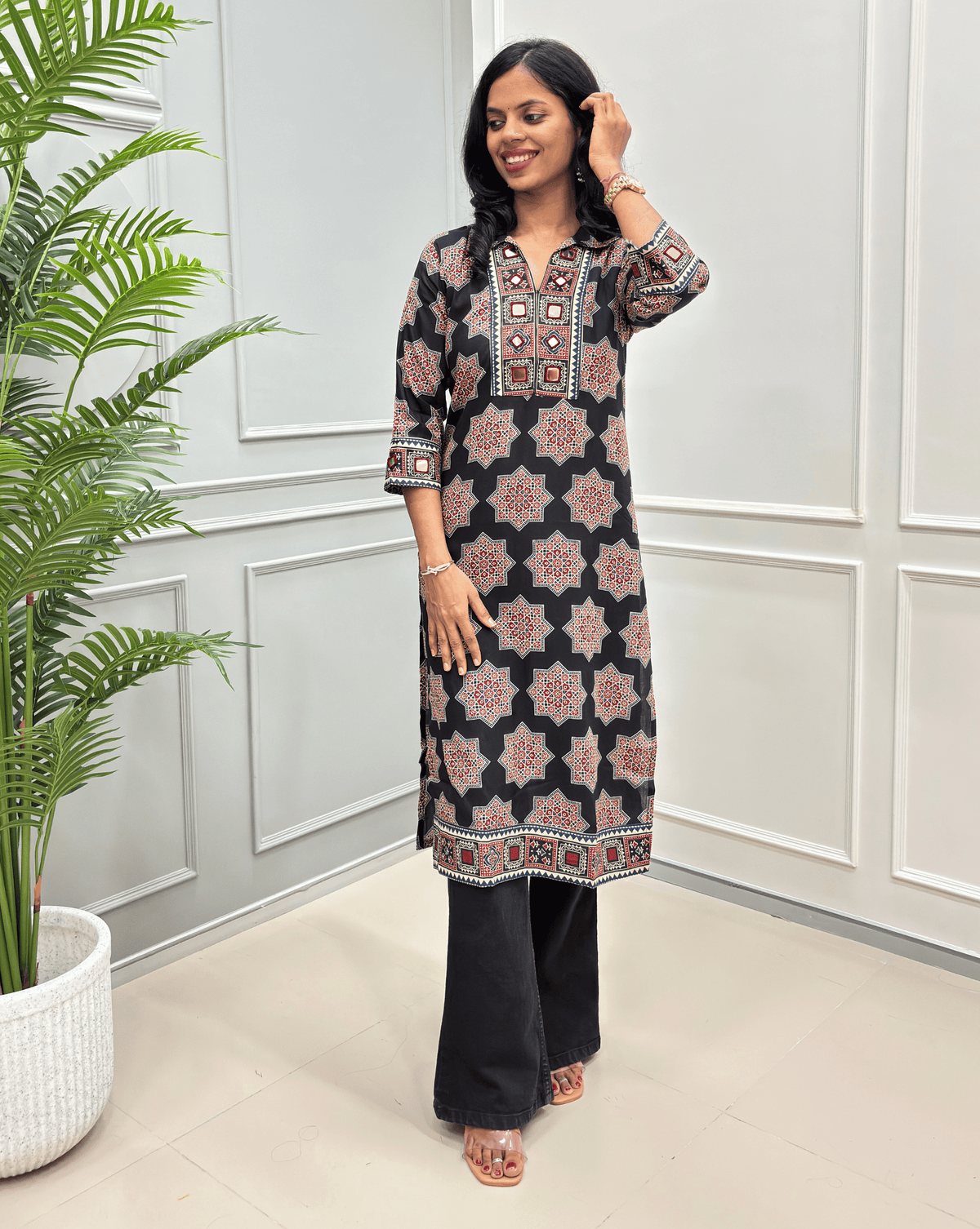 Vanya Ajrakh Long Kurti