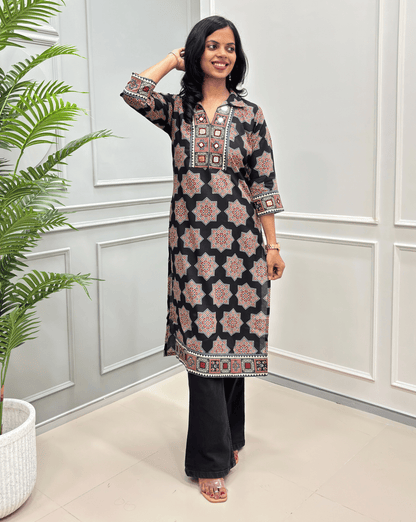 Vanya Ajrakh Long Kurti