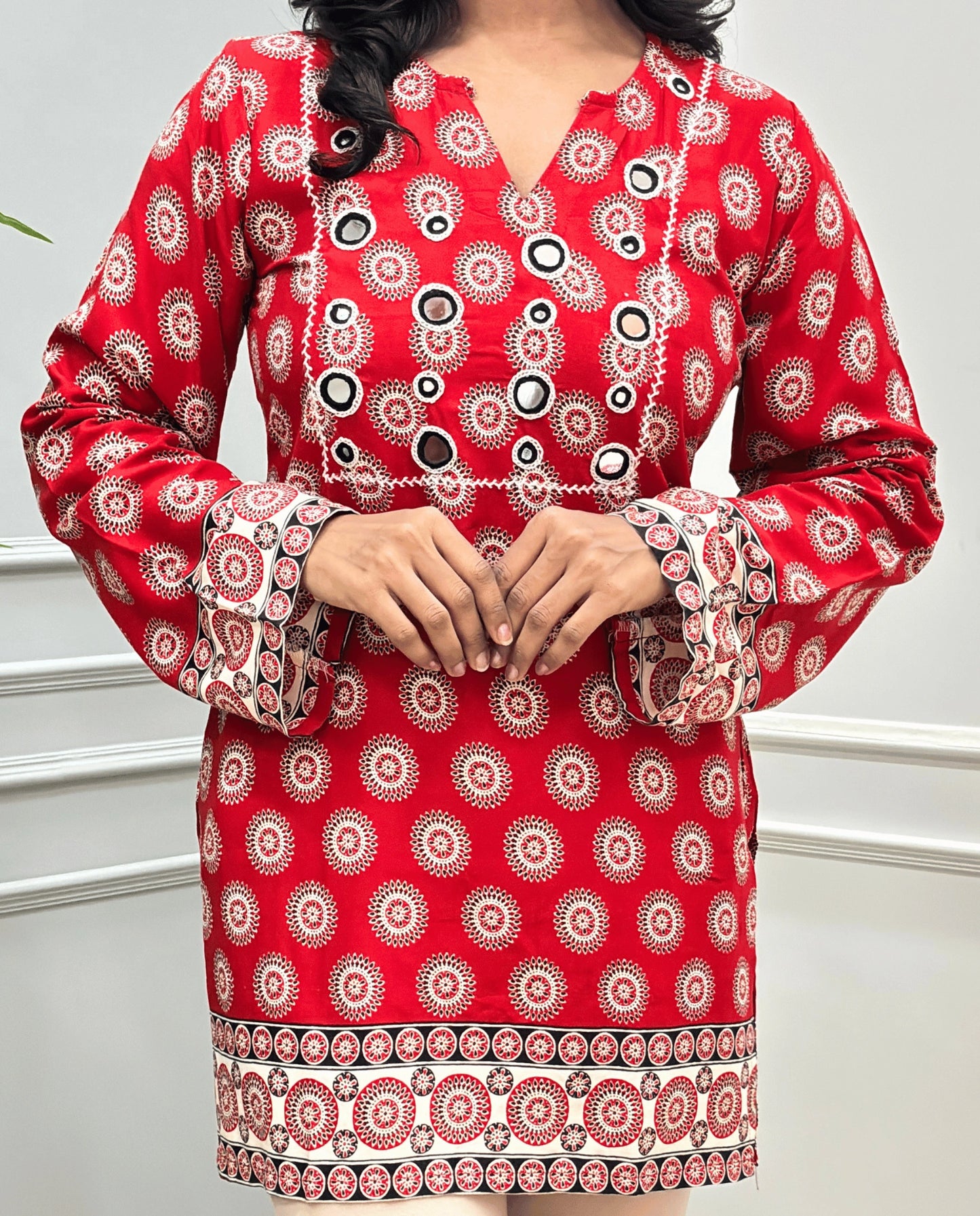 Trisha Ajrakh Short Kurti