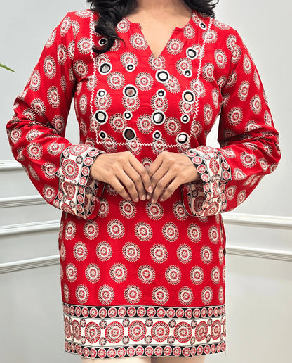 Trisha Ajrakh Short Kurti