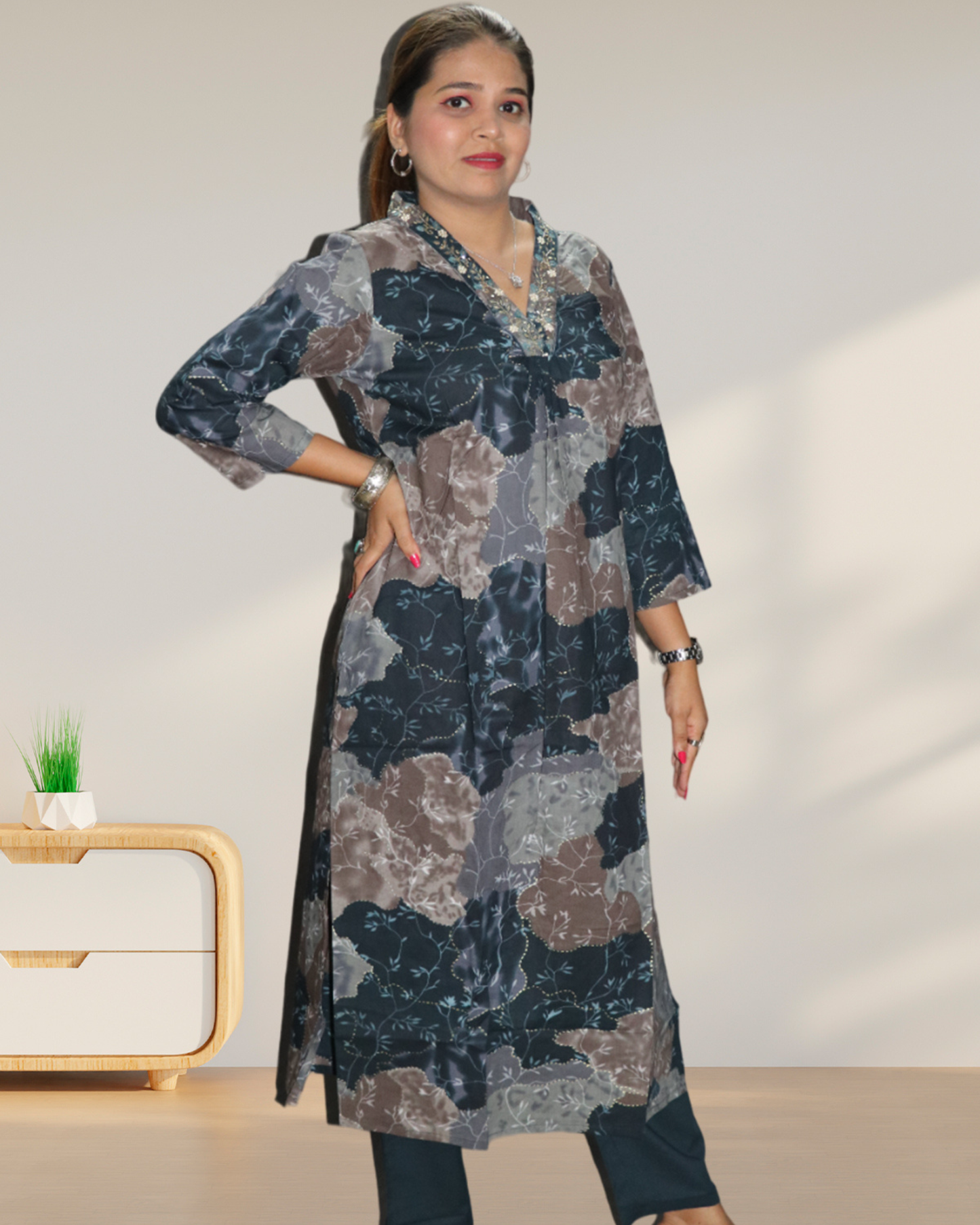 Premium Jaipuri Cotton Kurti Set