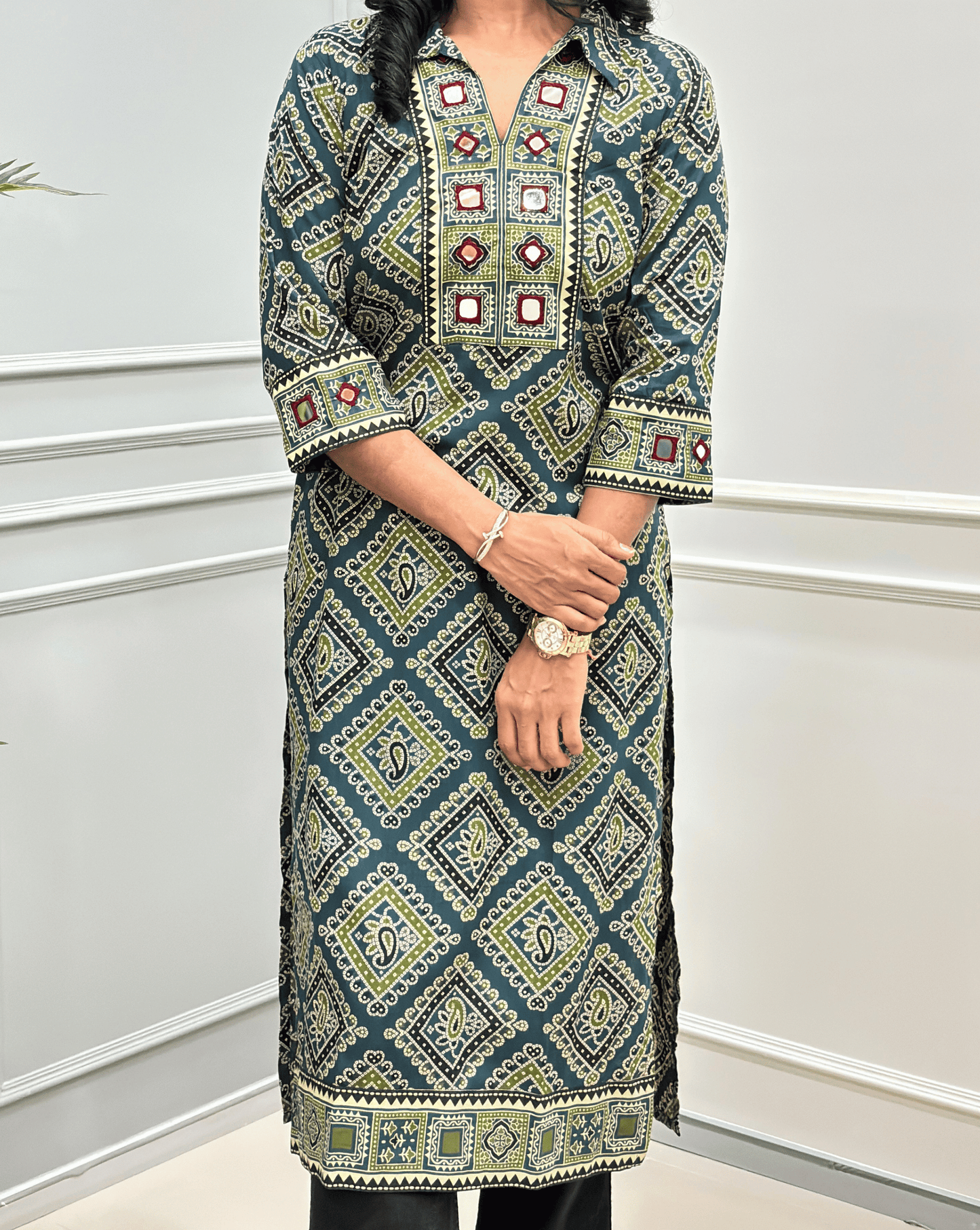 Vanya Ajrakh Long Kurti