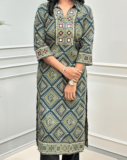 Vanya Ajrakh Long Kurti