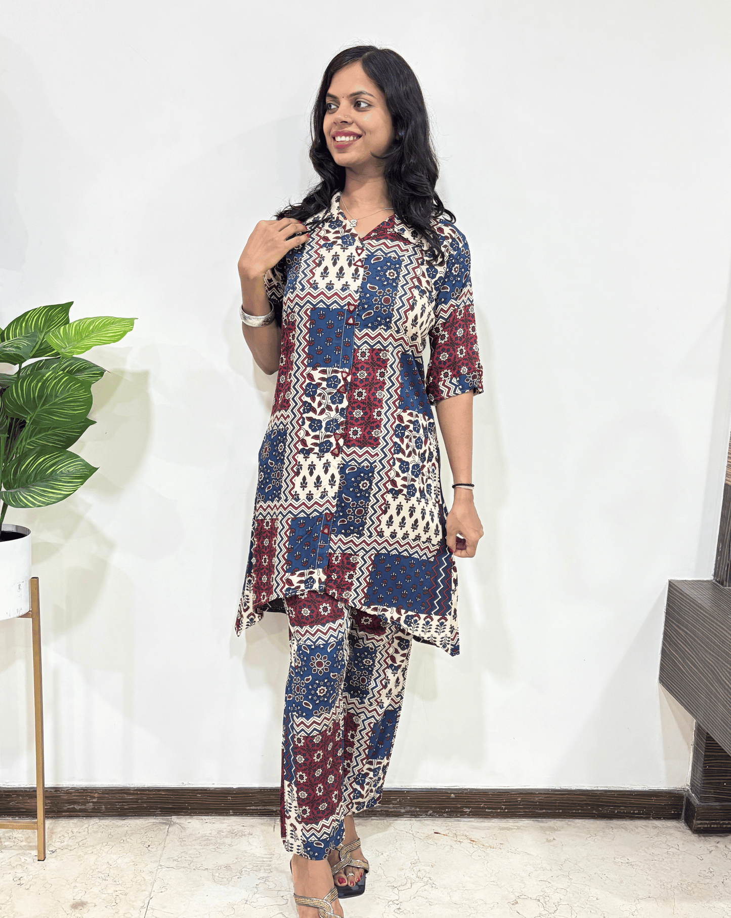 Jahnavi Ajrakh  Co-ord Set